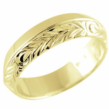 18金 リング ハワイアンジュエリー ピンキーリング 幅広 指輪 太め イエローゴールドk18 ハワイアンリング 地金リング ストレート 送料無料 18k 人気...