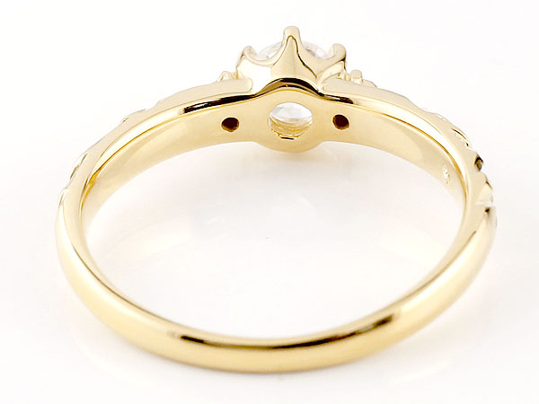 18金 リング ハワイアンジュエリー 婚約指輪 エンゲージリング 指輪 ダイヤモンド 一粒 大粒 イエローゴールドk18 ハワイアンリング ダイヤ ストレート 18k ファッションリング 大人 プレゼント ギフト 人気 普段使い 3