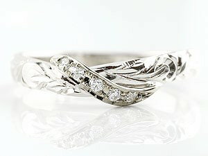 ハワイアンジュエリーピンキーリングダイヤモンドシルバーリング指輪ハワイアンリングダイヤsv925XmasChristmas