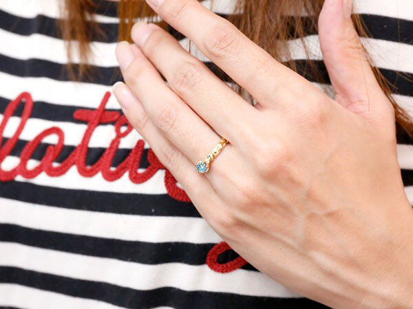 【10%OFFクーポンセール】 18金 リング ピンキーリング 18k レディース 指輪 ゴー...