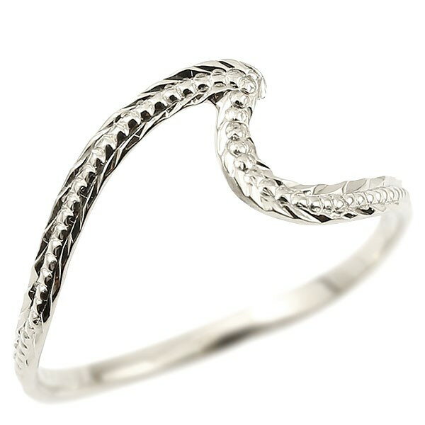 ピンキーリング 指輪 ハワイアンジュエリー リング レディース シルバー スクロール ファッションリング 波 sv925 華奢 地金 人気