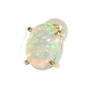 18金 ピアス 18k 片耳 オパール スタッドピアス イエローゴールドk18 宝石 送料無料 ユニセックス 男女兼用 10月誕生石 人気 普段使い