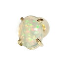 18金 ピアス 18k 片耳 オパール スタッドピアス イエローゴールドk18 宝石 送料無料 ユニセックス 男女兼用 10月誕生石 人気 普段使い