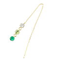 18金 ピアス 18k 揺れる 片耳 ペリドット ロングピアス アメリカンピアス イエローゴールドk18 宝石 揺れるピアス 送料無料 ユニセックス 男女兼用 ...