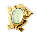 18金 ピアス 18k 片耳 カエル ペリドット 蛙 スタッドピアス イエローゴールドk18 8月誕生石 宝石 送料無料 ユニセックス 男女兼用 人気 普段使い