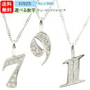 ネックレス メンズ ペンダントトップ 男性 シルバー ナンバー 数字 チェーン 選べる数字 キュービックジルコニア 人気 シンプル 送料無料 普段使い