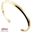 ブレスレット イエローゴールドk18 地金 テーパーデザイン バングル 鍛造 ホーニング ツヤ消し 18金 ユニセックス 男女兼用 18k 人気