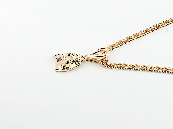 永遠に輝き続ける深彫りのハワイアンジュエリー 18金 18k ハワイアンジュエリー ネックレス 喜平用 メンズ 喜平用 シンプル キヘイ ピンクゴールドk18 アメジスト アメジスト ネックレス プレート サーフボード シンプル 人気 の 送料無料 ジュエリー工房アトラス