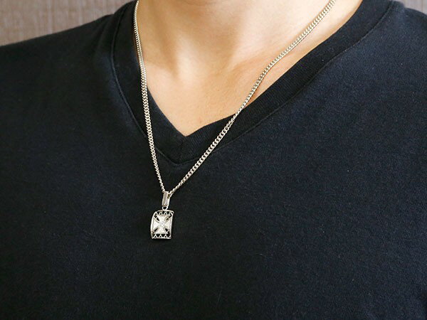 【10%OFFクーポンセール】 プラチナ ネックレス 喜平用 キヘイ ダイヤモンド アイアンクロス 十字架 盾 コントラッド 東京 ユニセックス 2