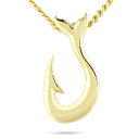 K18 ペンダント トップ メンズ 18金 18k 喜平用 喜平 フィッシュフック ホエールテール 釣り針 イエローゴールドk18 マリン系 地金 シンプル チ...