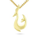 18金 ネックレス 18k 喜平用 キヘイ フィッシュフック ホエールテール 釣り針 イエローゴールドk18 マリン系 地金 シンプル チェーン 人気 の 送料...