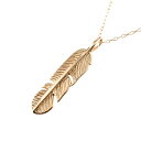 18金 ネックレス メンズ フェザー 羽 ピンクゴールドk18 ペンダントトップ k18 シンプル 人気 男性 18k プレゼント