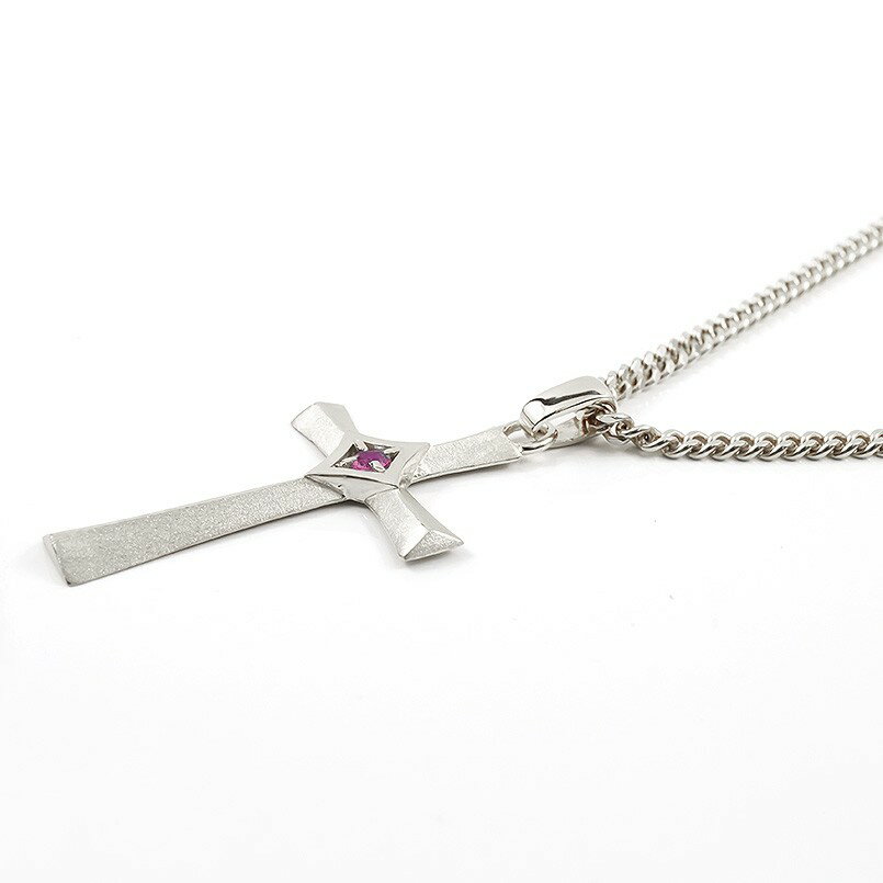 ランキング1位獲得 プラチナ ネックレス メンズ 喜平用 ルビー クロス つや消し ペンダント トップ Pt900 十字架 チェーン キヘイ 男性 の 送料無料 人気 好評 Tiendabudada Com