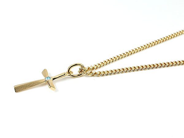 【10%OFFセール】メンズ 18金 ペンダントトップ 喜平用 キヘイ クロス イエローゴールドk18 選べる天然石 十字架 大ぶり 一粒 18k つや消し用 喜平チェーン ネックレス ペンダント