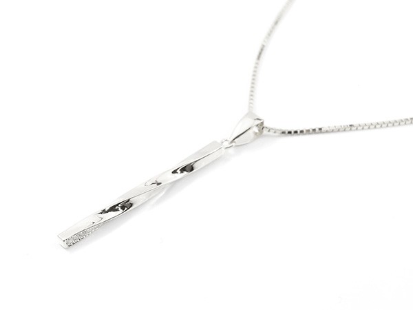 ネックレス メンズ バー シルバー ダイヤモンド ダイヤ ペンダントトップ シンプル sv925 チェーン 人気 男性