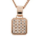 10金 ペンダントトップ ネックレス メンズ 喜平用 ダイヤモンド ピンクゴールドk10 喜平 ダイヤ 0.5ct シンプル ミル打ち 人気 男性