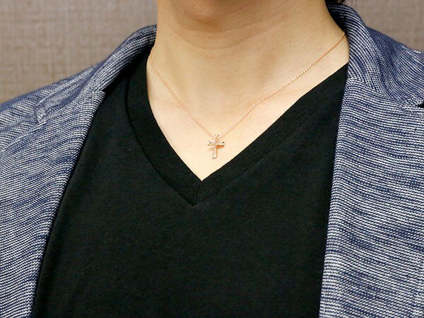 正規販売店1年保証 ネックレス クロス ダイヤモンド ピンクゴールドk18 ペンダント トップ 十字架 シンプル ダイヤ 18金 光 人気 の 送料無料 Lgbtq ユニセックス 男女兼用 お宮参り女の子着物 男女兼用アクセサリージュエリー アクセサリー Insolite Guadeloupe Voyage Com