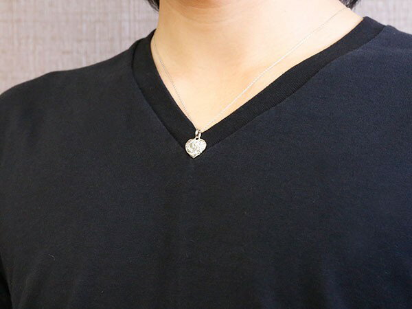 ポイント13倍相当 ハワイアンジュエリー ネックレス ホワイトゴールドk10 ハート 花文字 イニシャル アルファベット スクロール ペンダント トップ 10金 チェーン の 送料無料 Lgbtq ユニセックス 男女兼用 正規輸入フィンランド 男女兼用アクセサリージュエリー