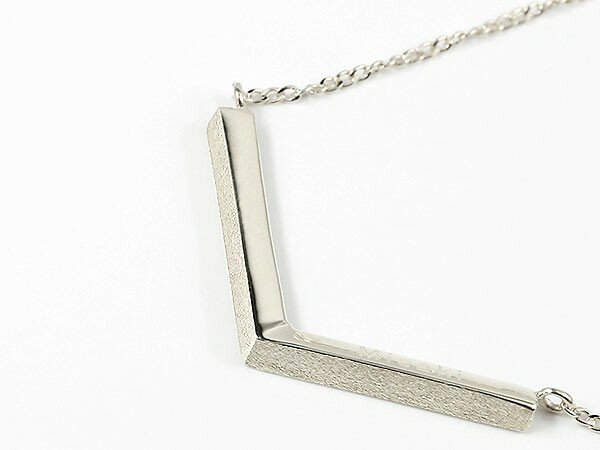楽天市場 ネックレス メンズ ラインネックレス シルバー ペンダント トップ チェーン スクリュー バーネックレス V字 ネックレス つや消し マット仕上げ Sv925 男性用 の 送料無料 ジュエリー工房アトラス