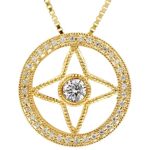 ネックレス 10金 ペンダント メンズ キュービックジルコニア イエローゴールドk10 四芒星形 ミル打ち チェーン 人気 コントラッド 東京 男性 ネックレス 10金 ペンダント メンズ キュービックジルコニア イエローゴールドk10 四芒星形 ミル打ち チェーン 人気 コントラッド 東京 男性