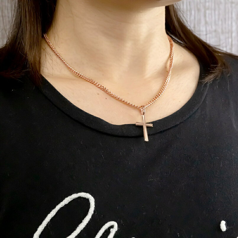 楽天市場 ポイント10倍 18金 ペンダントトップ ネックレス メンズ 喜平用 クロス 喜平 ゴールド 18k ピンクゴールドk18 地金 男性 シンプル チェーン 十字架 男女兼用 送料無料 人気 ジュエリー工房アトラス
