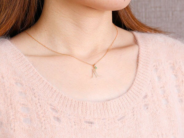 夏準備 18金 ネックレス トップ メンズ イニシャル ネーム A 猫 エメラルド ピンクゴールドk18 アルファベット ネコ ねこ ヘアライン仕上げ チェーン 人気 緑 の 送料無料 48 Off在庫処分 メンズジュエリー アクセサリージュエリー アクセサリー Insolite Guadeloupe