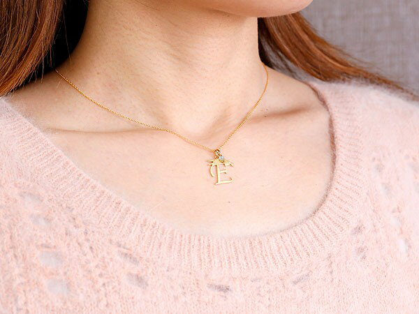 新品 18金 ネックレス トップ メンズ イニシャル ネーム E 猫 アクアマリン イエローゴールドk18 アルファベット ネコ ねこ ヘアライン仕上げ チェーン 人気 の Pa Rantau Go Id