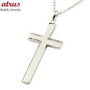 ネックレス メンズ ペンダントトップ 男性 クロス シルバー 十字架 シンプル 地金 人気 ミル打ち sv925 レディース 送料無料 普段使い(4)