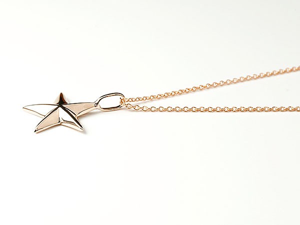 【10%OFFクーポンセール】メンズ 18金 ペンダントトップ ピンクゴールドK18 星 スター 地金 ネックレス ペンダント
