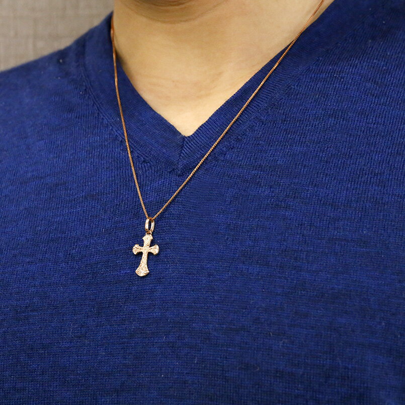 【10%OFFクーポンセール】 18金 ペンダントトップ メンズ クロス ネックレス ハワ...