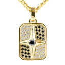 10金 ペンダントトップ ネックレス 喜平用 ブラックダイヤモンド ダイヤモンド ネックレス イエローゴールドk10 クロス シールド 十字架 盾 星 キヘイチ...