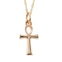 ペンダントトップ 10金 レディース ピンクゴールドk10 アンク クロス ペンダント 地金 エジプト 十字架 シンプル 人気 トレジャーハンター 女性 プレゼ...