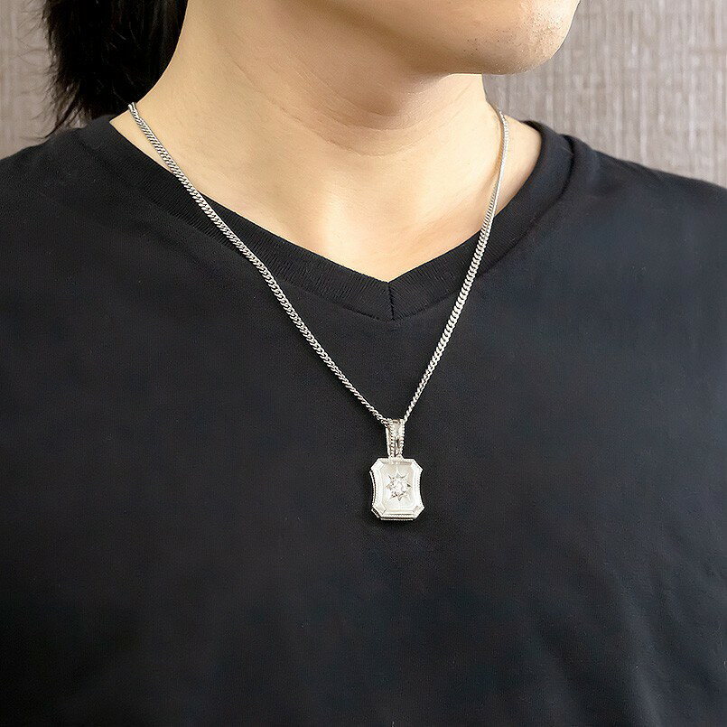 楽天市場 ポイント10倍 Sale プラチナ ネックレスメンズ 喜平用 キュービックジルコニア ミル打ち ペンダントトップ Pt900 チェーン 喜平 男性 の 送料無料 人気 ジュエリー工房アトラス