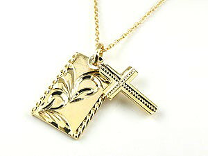 【10%OFFクーポンセール】 18金 ネックレス メンズ ハワイアンジュエリー クロス ...