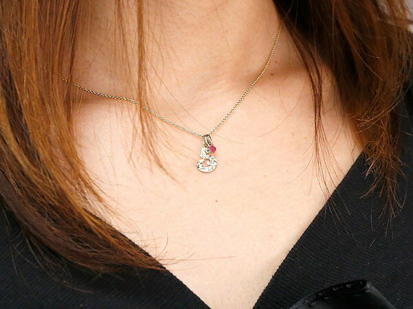 ネックレス ハワイアンジュエリー メンズ 数字 5 ルビー ペンダント トップ シルバー ナンバー チェーン 人気 7月誕生石 男性用 赤い宝石 の 送料無料