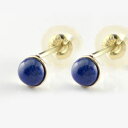 ユニセックス 18金 ピアス ラピスイエローゴールドk18 12月誕生石 天然石 宝石 送料無料 18k メンズピアス 人気 普段使い 男女兼用