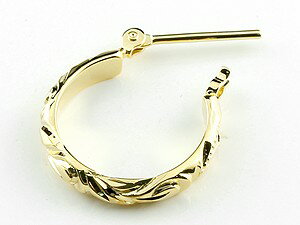 ハワイアンピアス 手作り 人気 メンズ 地金ピアス 18金 フープ フープピアス ハワイアンジュエリー 男性 ピアス 男性用 激安 激安特価 送料無料 イエローゴールドk18 地金 送料無料 18ｋ リング ゴールド