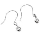 18金 ゴールド ピアス ダイヤモンド ダイヤ ダイヤピアス 一粒 0.10ct ホワイトゴールドk18 フックピアス 天然石 宝石 揺れるピアス 送料無料 1...