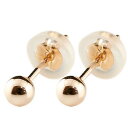 ユニセックス ピアス 丸玉 3mm スタッド ピンクゴールドk10 ファースト 地金 10金 シンプル 送料無料 人気 普段使い 男女兼用
