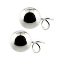 ユニセックス ピアス プラチナ キャッチのいらないピアス キャッチなし つけっぱなし 丸玉 8mm 地金 シンプル キャッチナッシャー 人気 男女兼用