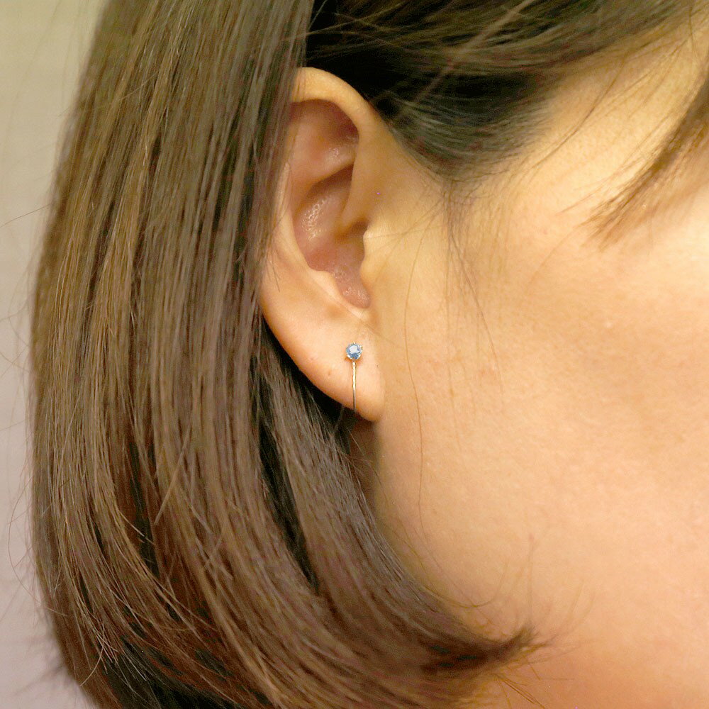 メンズ ノンホールピアス イヤリング ピアス プラチナ 片耳 ブルームーンストーン プラチナ900 シリコン クリップ式 pt900イヤリング フェイクピアス 男性用 送料無料