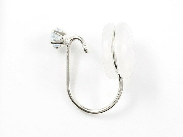 メンズ ノンホールピアス イヤリング ピアス プラチナ 片耳 ブルームーンストーン プラチナ900 シリコン クリップ式 pt900イヤリング フェイクピアス 男性用 送料無料