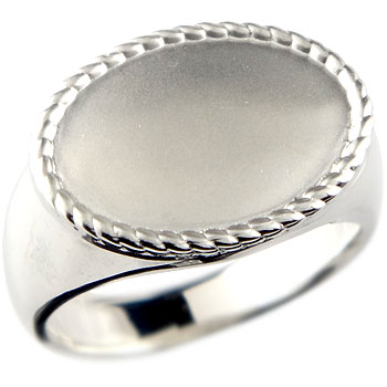 プラチナ リング メンズ 普段使い 印台 シグネットリング 地金 指輪 つや消しピンキー ストレート 人気 男性 シンプル ファッションリング