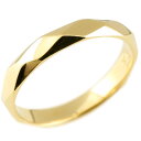 18金 メンズ リング 指輪 ゴールド ダイヤ柄 婚約指輪 カットリング 菱形 地金 イエローゴールドK18 人気 男性 18k シンプル ファッションリング