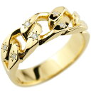 10金 ゴールド リング メンズ 喜平リング 指輪 ダイヤモンド イエローゴールドk10 婚約指輪 鎖 ダイヤ コントラッド 東京 人気 男性 シンプル ファッ...