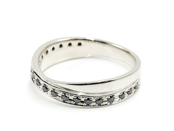 ジュエリー工房アトラスのプラチナ リング ブラックダイヤモンド ピンキーリング ブラックダイヤ 指輪 pt900 宝石 ユニセックス 男女兼用 ファッションリング 大人 プレゼント ギフト 人気｜アングル3