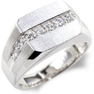 プラチナ リング メンズ ダイヤモンド 印台 ダイヤ 指輪 pt900 太め ピンキーリング 男性 幅広 つや消し 上品 送料無料 人気