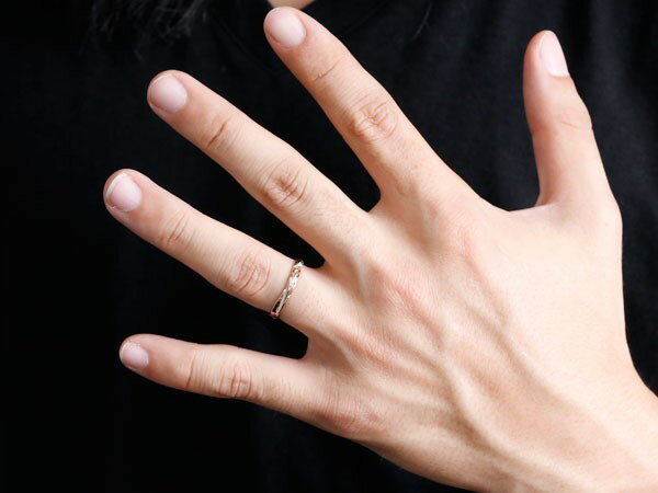 【10%OFFクーポンセール】 18金 リング ハワイアンジュエリー ピンクゴールドk18 指輪 V字 地金 k18 ユニセックス 3