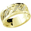 18金 リング ゴールド メンズ ダイヤモンド 指輪 ダイヤ ゴールド 18k イエローゴールドK18 ピンキーリング 幅広 太め 人気 男性 シンプル ファッ...