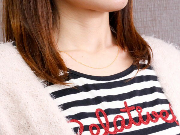 純金 ネックレス 24金 チェーン だけ スクリュー チェーン のみ ネックレス チェーン 造幣局検定刻印付 ネックレス 45cm ゴールド 24K シンプル k24 人気 ユニセックス 男女兼用 チェーンネックレス【最短発送】